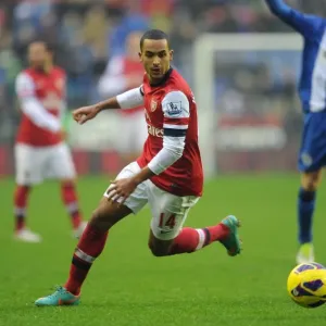 Theo Walcott (Arsenal). Wigan Athletic 0: 1 Arsenal. Barclays Premier League. The DW Stadium