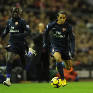 Theo Walcott and Bacary Sagna (Arsenal). Liverpool 1: 2 Arsenal, Barclays Premier League Theo Walcott and Bacary Sagna (Arsenal). Liverpool 1: 2 Arsenal, Barclays Premier League