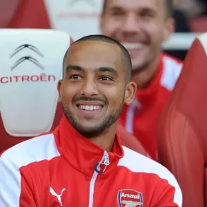 Theo Walcott on the Bench: Arsenal vs Burnley, Premier League 2014/15 Theo Walcott on the Bench: Arsenal vs Burnley, Premier League 2014/15