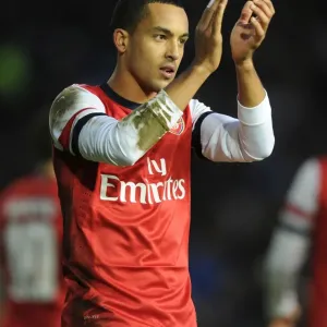 Theo Walcott Celebrates with Arsenal Fans after FA Cup Win over Brighton & Hove Albion