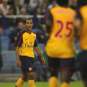 Theo Walcott celebrates after setting up the 2nd Arsenal goal Theo Walcott celebrates after setting up the 2nd Arsenal goal