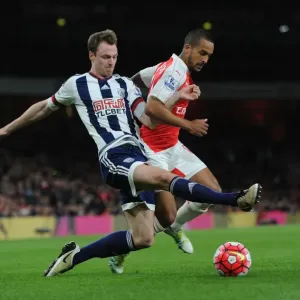 Theo Walcott Chases Down Jonny Evans: Tense Moment from Arsenal vs. West Bromwich Albion, Premier League 2015-16 Theo Walcott Chases Down Jonny Evans: Tense Moment from Arsenal vs. West Bromwich Albion, Premier League 2015-16