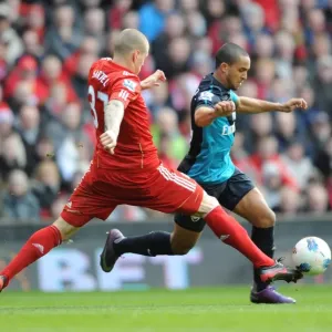 Theo Walcott Dashes Past Martin Skrtel: Liverpool vs. Arsenal, Premier League 2011-12
