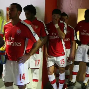 Theo Walcott and Denilson (Arsenal) Theo Walcott and Denilson (Arsenal)