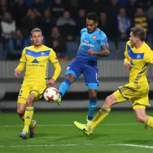 Theo Walcott Faces Off Against Volodko and Gaiduchik in Arsenal's UEFA Europa League Clash vs. BATE Borisov Theo Walcott Faces Off Against Volodko and Gaiduchik in Arsenal's UEFA Europa League Clash vs. BATE Borisov