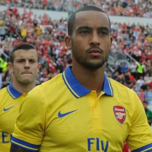 Theo Walcott Gears Up: Arsenal vs Manchester City Pre-Season Clash in Helsinki, 2013 Theo Walcott Gears Up: Arsenal vs Manchester City Pre-Season Clash in Helsinki, 2013