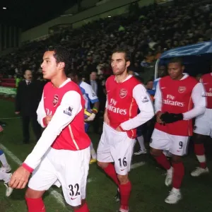 Theo Walcott and mathieu Flamini (Arsenal) before the match Theo Walcott and mathieu Flamini (Arsenal) before the match