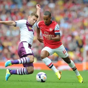 Theo Walcott Outmaneuvers Andreas Weimann: Arsenal vs Aston Villa, Premier League 2013-14