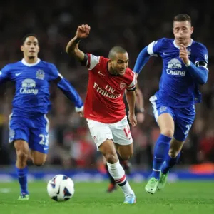 Theo Walcott Outpaces Ross Barkley: Arsenal vs Everton, Premier League 2012-13