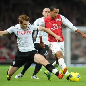 Theo Walcott Outsmarts John Arne Riise: Arsenal vs. Fulham, Premier League 2011-12 Theo Walcott Outsmarts John Arne Riise: Arsenal vs. Fulham, Premier League 2011-12