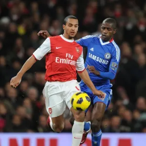 Theo Walcott Print, Arsenal 3:1 Chelsea Barclays Premier League