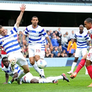 Theo Walcott Scores Dramatic Goal Past Clint Hill in Queens Park Rangers vs. Arsenal (2011-12)