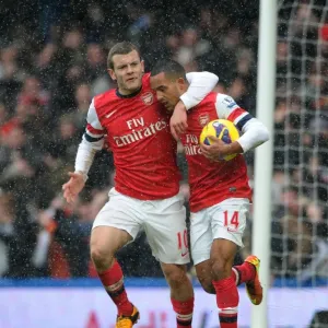 Theo Walcott Scores, Jack Wilshere Celebrates: Chelsea vs. Arsenal, Premier League 2012-13