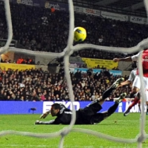 Theo Walcott Scores Against Michel Vorm: Swansea City vs. Arsenal, Premier League 2011-12