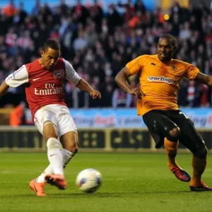 Theo Walcott Scores the Second for Arsenal Against Wolverhampton Wanderers, 2011-12 Season Theo Walcott Scores the Second for Arsenal Against Wolverhampton Wanderers, 2011-12 Season