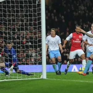 Theo Walcott Scores the Second Goal: Arsenal vs. Aston Villa, FA Cup Fourth Round, 2011-12