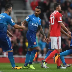 Theo Walcott and Sead Kolasinac Celebrate Arsenal's First Goal Against SL Benfica (Emirates Cup 2017-18) Theo Walcott and Sead Kolasinac Celebrate Arsenal's First Goal Against SL Benfica (Emirates Cup 2017-18)