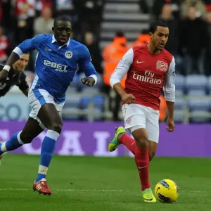 Theo Walcott Surges Past Mohamed Diame: Wigan Athletic vs. Arsenal, Premier League 2011-12