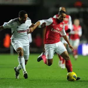 Theo Walcott vs Ashley Williams: Intense Battle in Swansea City vs Arsenal (2011-12)