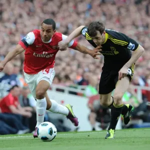 Theo Walcott vs. Jack Robinson: Stalemate at Emirates Stadium - Arsenal 1:1 Liverpool, Barclays Premier League