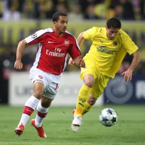 Theo Walcott vs. Joan Capdevila: A Battle in the Quarter Finals of the UEFA Champions League between Villarreal and Arsenal, 1st Leg at El Madrigal, 7/4/09 Theo Walcott vs. Joan Capdevila: A Battle in the Quarter Finals of the UEFA Champions League between Villarreal and Arsenal, 1st Leg at El Madrigal, 7/4/09