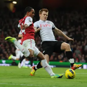 Theo Walcott vs. John Arne Riisse: A Battle at Emirates Stadium (Arsenal v Fulham, 2011-12) Theo Walcott vs. John Arne Riisse: A Battle at Emirates Stadium (Arsenal v Fulham, 2011-12)