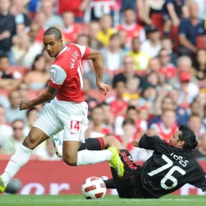 Theo Walcott vs. Mario Yepes: A Draw in Pre-Season Clash - Arsenal vs. AC Milan (2010 Emirates Cup) Theo Walcott vs. Mario Yepes: A Draw in Pre-Season Clash - Arsenal vs. AC Milan (2010 Emirates Cup)