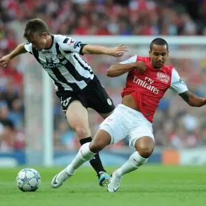 Theo Walcott vs Neuton: A Football Battle at the Emirates - Arsenal vs Udinese, UEFA Champions League Play-Off, 2011