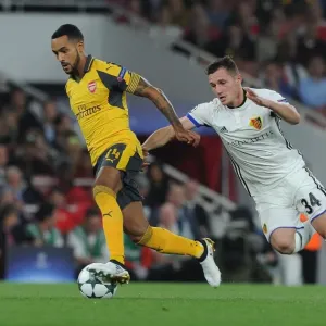 Theo Walcott vs. Taulant Xhaka: A Battle at the Emirates - Arsenal FC vs. FC Basel UEFA Champions League Match, 2016-17 Theo Walcott vs. Taulant Xhaka: A Battle at the Emirates - Arsenal FC vs. FC Basel UEFA Champions League Match, 2016-17