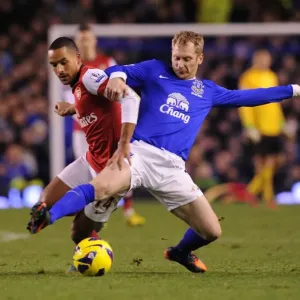 Theo Walcott vs. Tony Hibbert: A Football Rivalry at Goodison Park, Premier League 2012-13