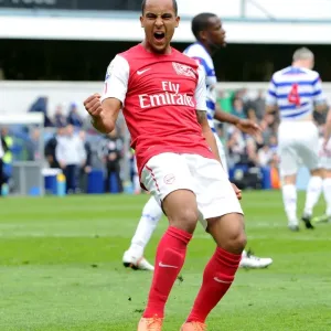 Theo Walcott's Euphoric Goal Celebration: Arsenal's Victory at Queens Park Rangers, Premier League 2011-2012
