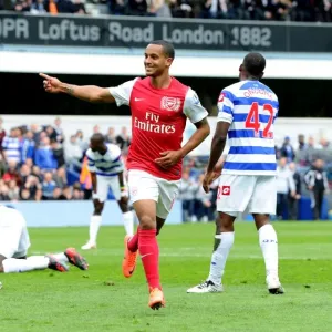 Theo Walcott's Euphoric Goal Celebration: Arsenal's Victory at Queens Park Rangers, Premier League 2011-12