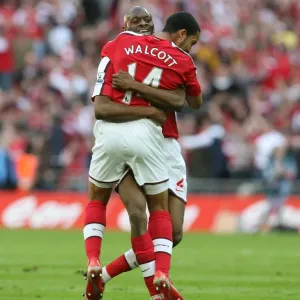 Theodor Wallots Sieg im Halbfinale des FA Cups mit Abou Diani bei Arsenal gegen Chelsea am 20. April 2009 in der wemblischen Arena