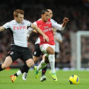 Theo Walcott's Sensational Run Past John Arne Riise: A Flash of Skill and Agility from the Arsenal vs Fulham Match (2011-12)