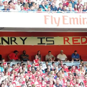 Thierry Henry banner. Arsenal 1: 1 New York Red Bulls. Emirates Cup Day 2