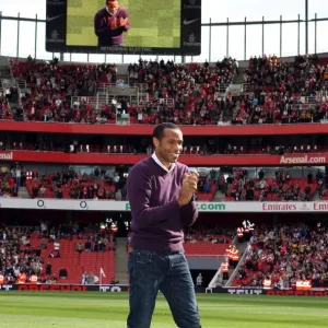 Thierry Henry Bids Farewell: A Legendary Farewell Wave in Arsenal's 6:2 Victory over Blackburn Rovers, Emirates Stadium, 2009 Thierry Henry Bids Farewell: A Legendary Farewell Wave in Arsenal's 6:2 Victory over Blackburn Rovers, Emirates Stadium, 2009
