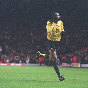 Thierry Henry celebrates scoring the 3rd Arsenal goal