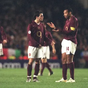 Thierry Henry and Cesc Fabregas Print, Arsenal vs Juventus UEFA Champions League Thierry Henry and Cesc Fabregas Print, Arsenal vs Juventus UEFA Champions League