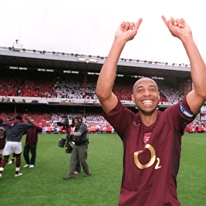 Thierry Henry's Jubilation: Arsenal's 4-2 Victory Over Wigan Athletic, FA Premiership, 2006
