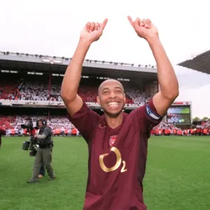 Thierry Henry's Jubilation: Arsenal's 4-2 Victory Over Wigan Athletic, FA Premiership, 2006