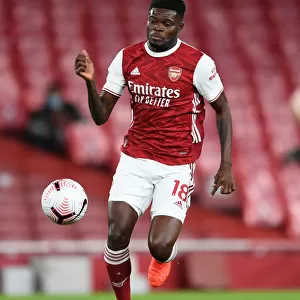 Thomas Partey in Action: Arsenal vs. Leicester City (2020-21) - Emirates Stadium (Behind Closed Doors)