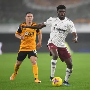 Thomas Partey in Action: Arsenal vs. Wolverhampton Wanderers, Premier League 2020-21 Thomas Partey in Action: Arsenal vs. Wolverhampton Wanderers, Premier League 2020-21
