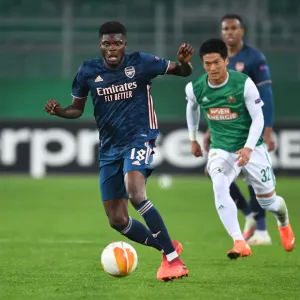 Thomas Partey in Action: Arsenal vs Rapid Vienna, UEFA Europa League 2020-21