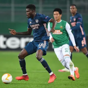 Thomas Partey in Action: Arsenal vs Rapid Wien, UEFA Europa League 2020-21
