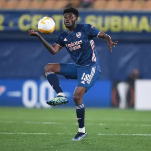 Thomas Partey in Action: Arsenal vs Villarreal, UEFA Europa League Semi-Final Leg One (Behind Closed Doors)