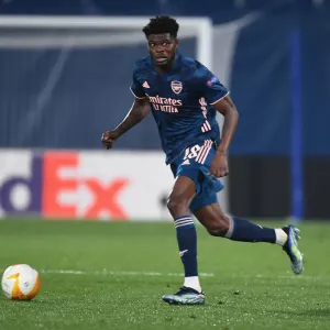 Thomas Partey in Action: Arsenal's UEFA Europa League Semi-Final vs Villarreal (Behind Closed Doors)