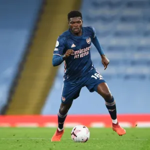 Thomas Partey in Action: Manchester City vs. Arsenal, 2020-21 Premier League (Behind Closed Doors)