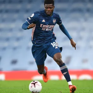 Thomas Partey in Action: Manchester City vs. Arsenal, Premier League 2020-21 (Behind Closed Doors)