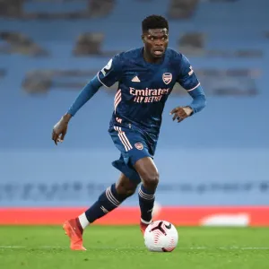 Thomas Partey in Action: Manchester City vs Arsenal, Premier League 2020-21 (Behind Closed Doors)