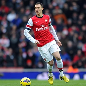 Thomas Vermaelen (Arsenal). Arsenal 2: 1 Aston Villa. Barclays Premier League. Emirates Stadium